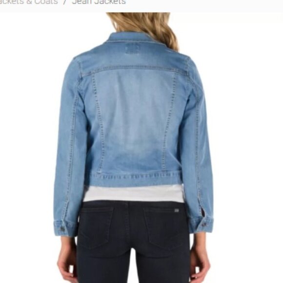 Vintage Vans Embroidered Logo Stretch Denim Light Blue Wash Denim Jacket FLAWED - Picture 2 of 10